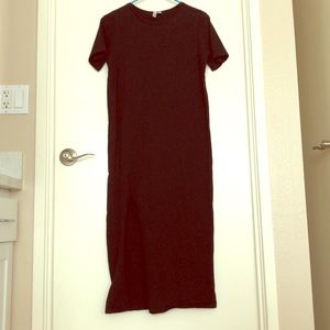 ASOS classic black shirt dress with slit